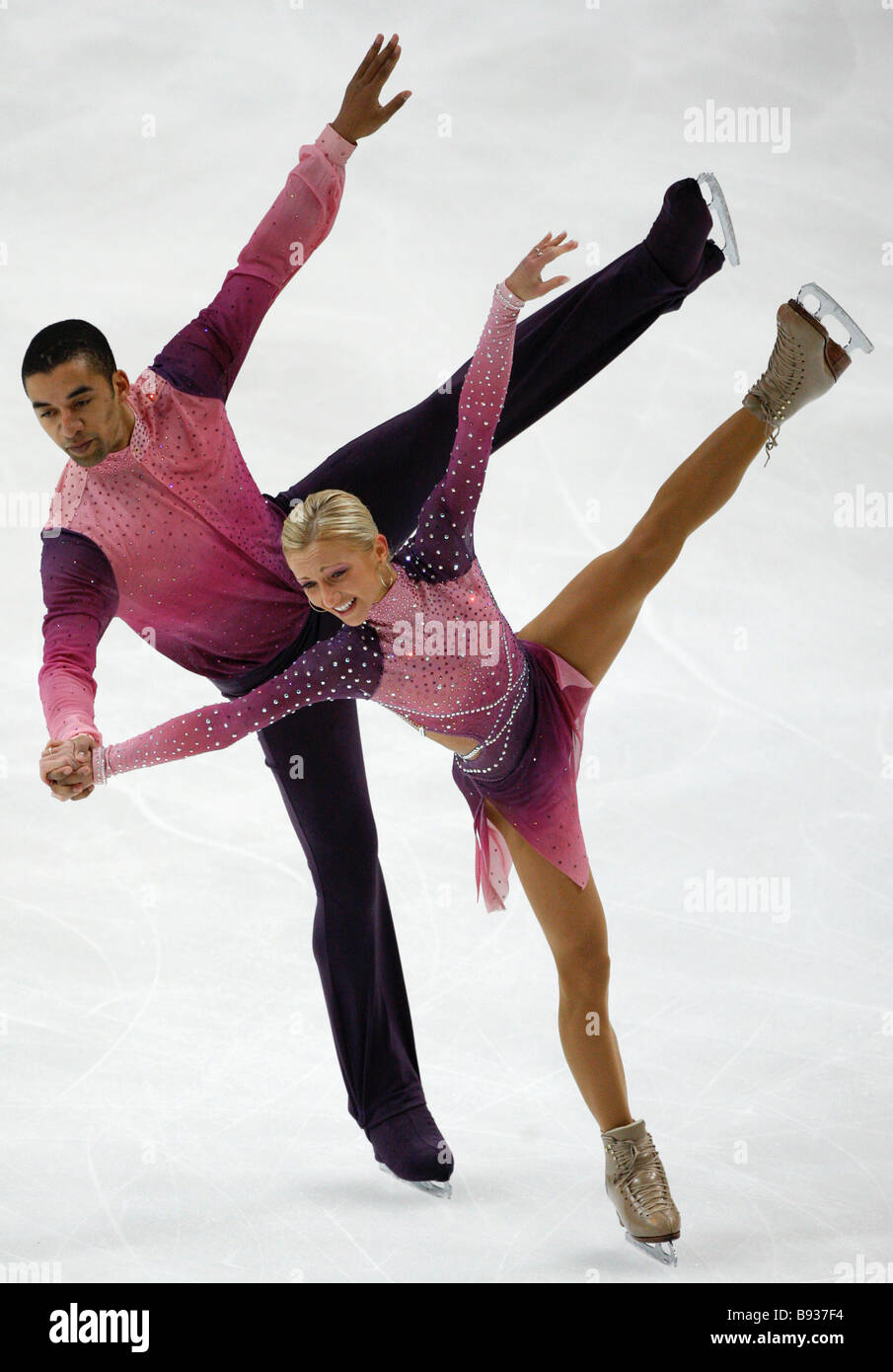 The German figure skating pair Aliona Savchenko and Robin Szolkowy won