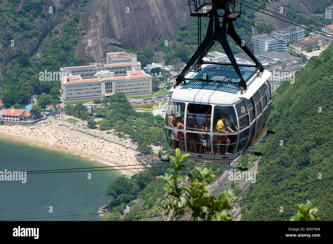 CABLE CAR ON SUGARLOAF MOUNTAIN RIO DE JANEIRO Stock Photo - Alamy