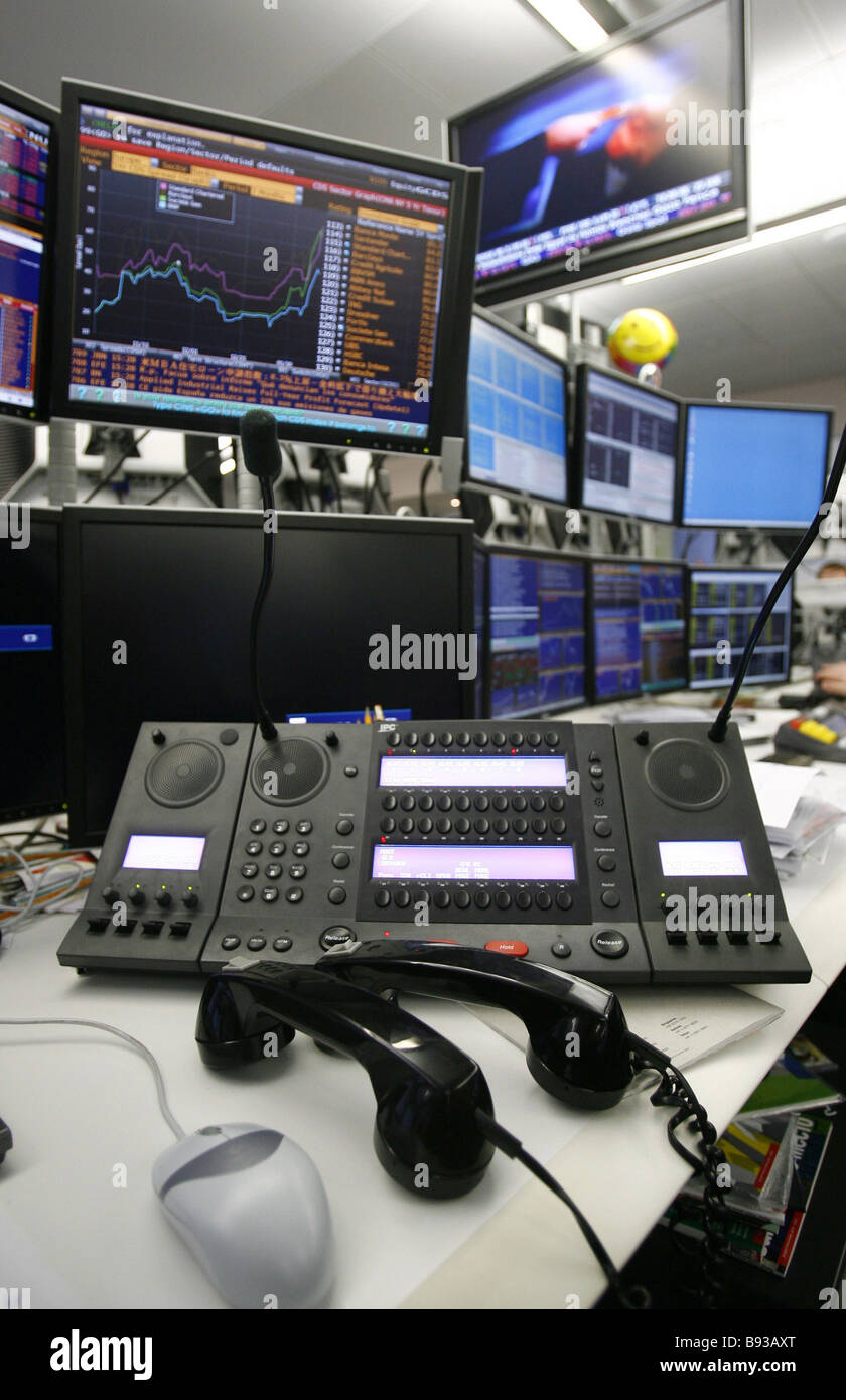 In the Troika Dialog investment company central office Moscow Stock