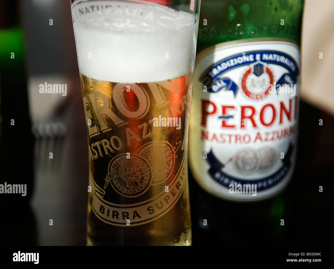 Engraved Peroni Nastro Azzurro Glass. Available in Pint or Half-pint  Engraved With Your Message. Great for Dad or Any Italian Beer Lover 