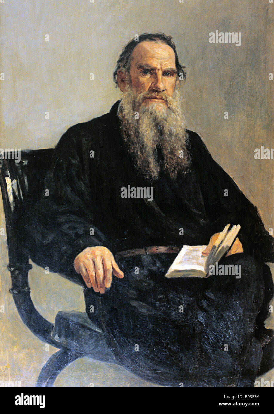 Ilya Repin 1844 1930 Portrait of Leo Tolstoy Oil on canvas State ...