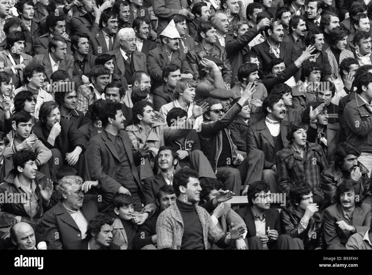 Football supporters Tbilisi Stock Photo Alamy