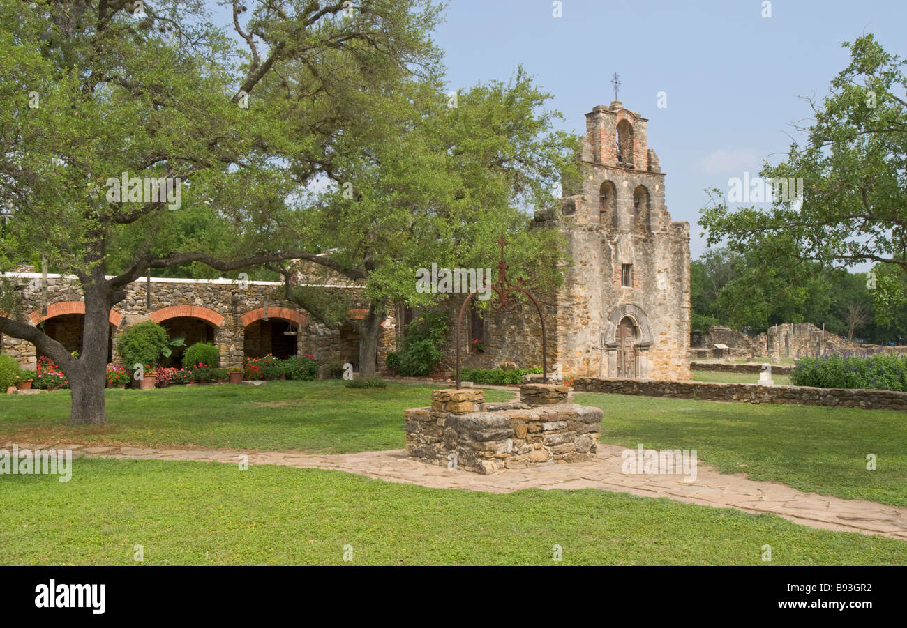 Texas San Antoino Missions National Historical Park Mission Espada circa 1731 Stock Photo