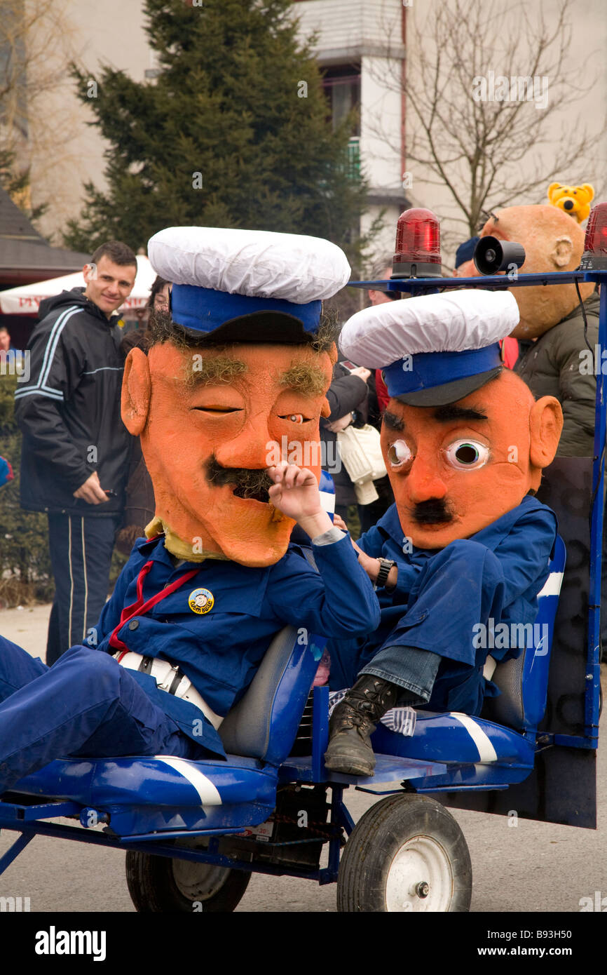 The annual Pust carnival in Cerknica Slovenia 2009 A traditional ...