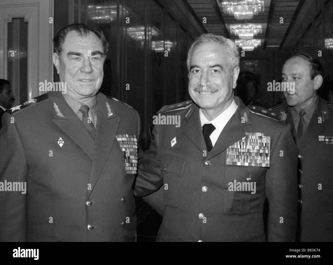 General Mustafa Tlas Syrian defense minister deputy prime minister and ...