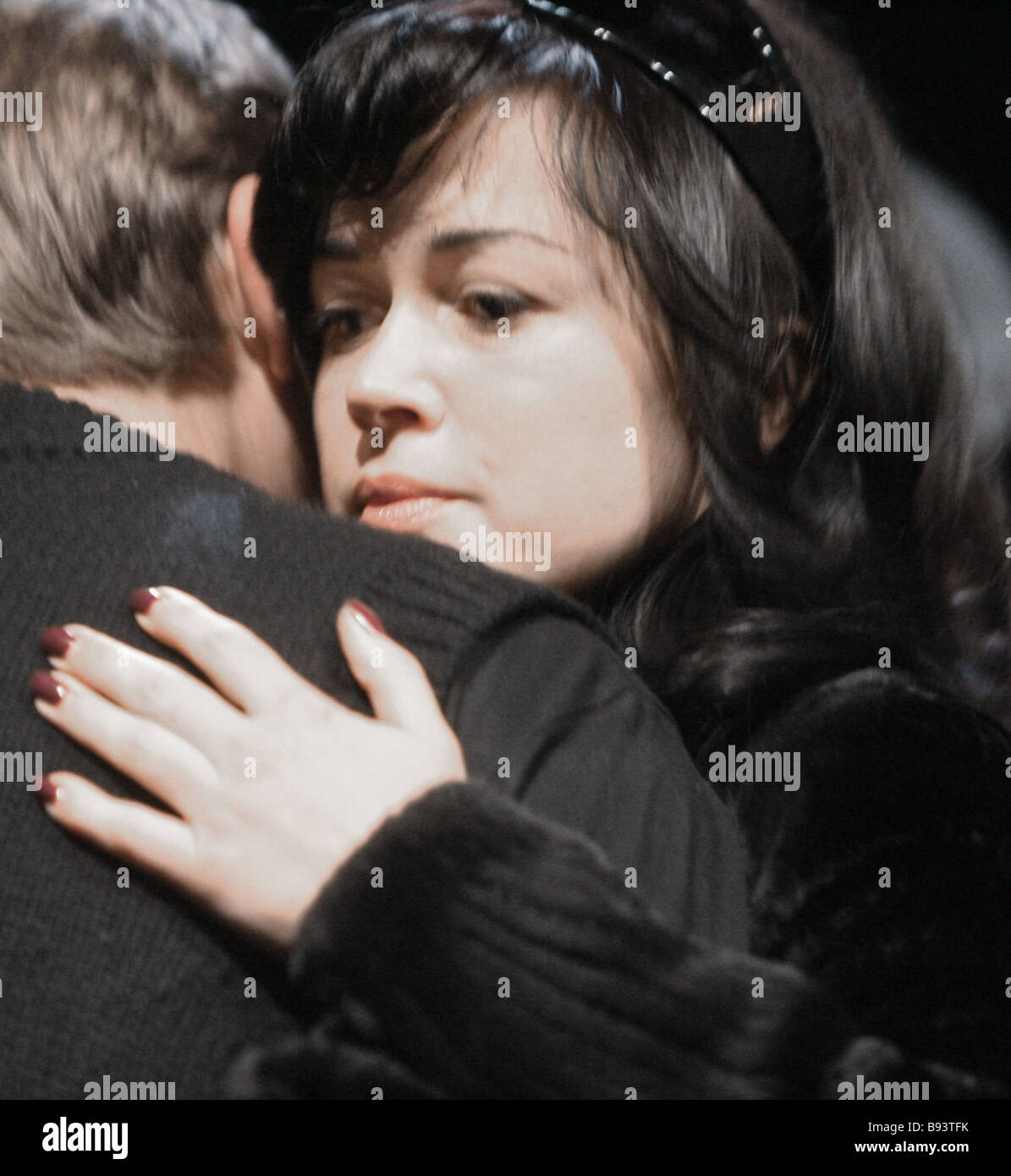 Actress Anastasia Zavorotnyuk paying her last respects to People s 