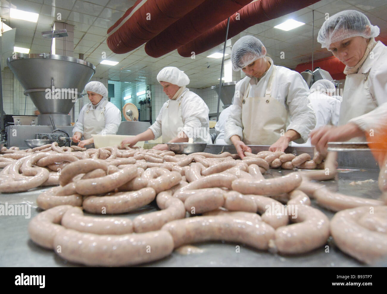 Production Jsc Sausage production JSC Dymov Sausage Works Stock Photo - Alamy