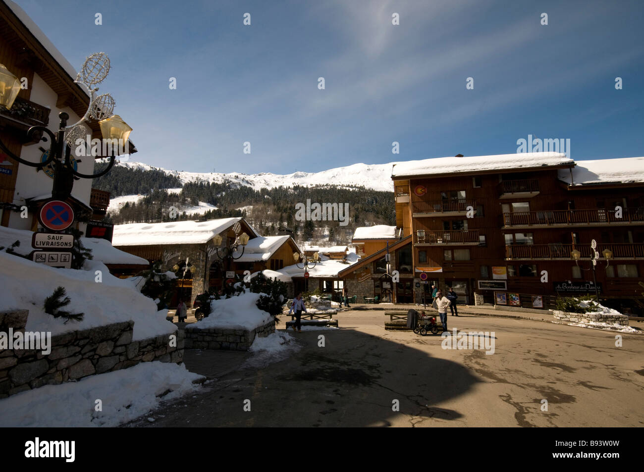 Meribel ski resort three valleys french alps france centre of the town