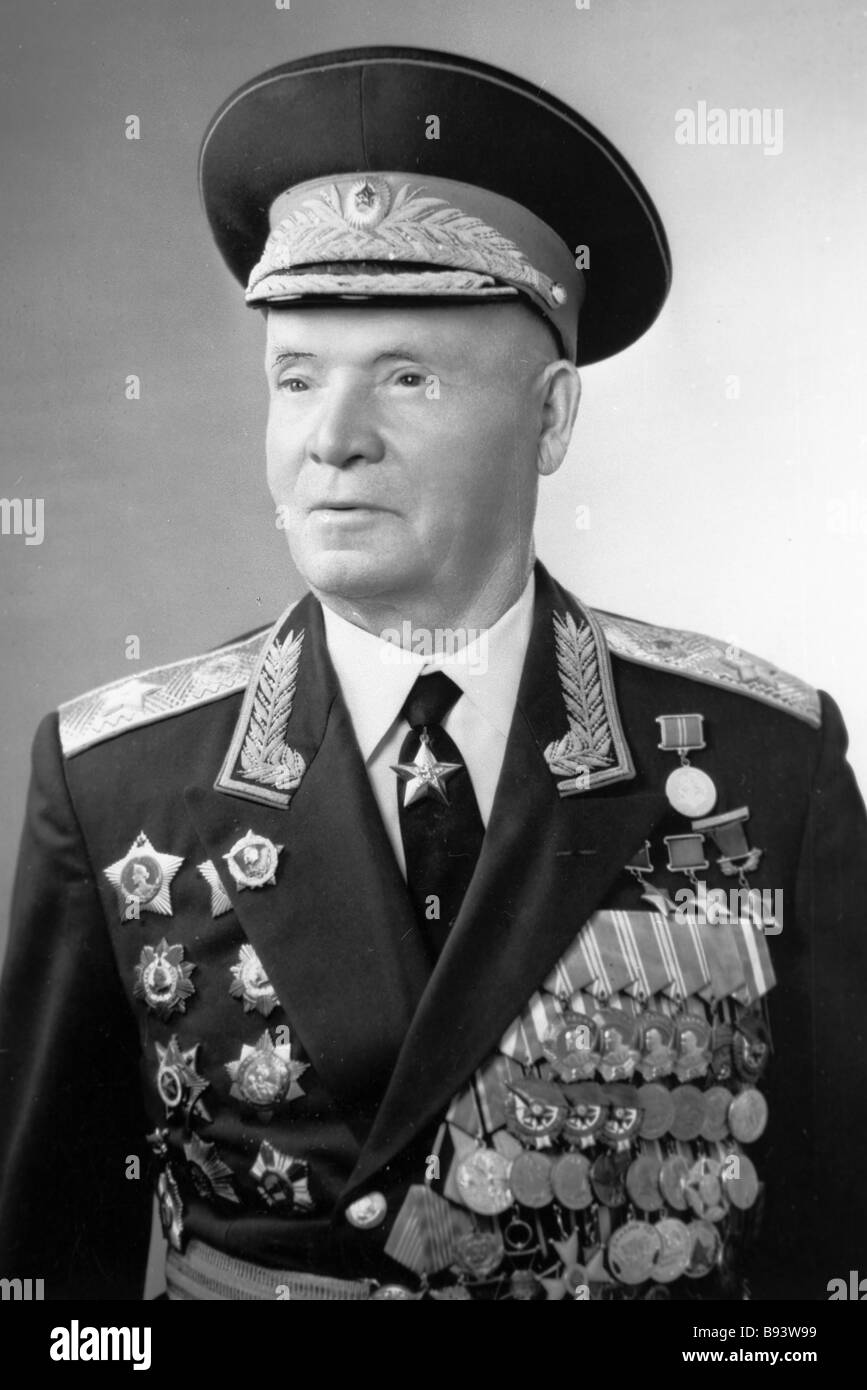 Army General Dmitri Lelyushenko Twice Hero of Soviet Union Stock Photo ...