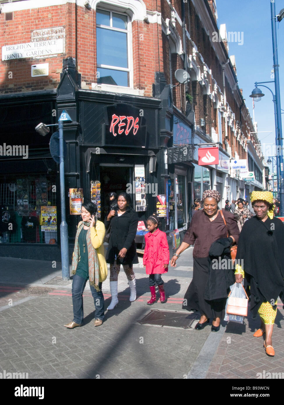 UK.Afro Caribbean residents in Brixton,London Photo Julio Etchart Stock Photo