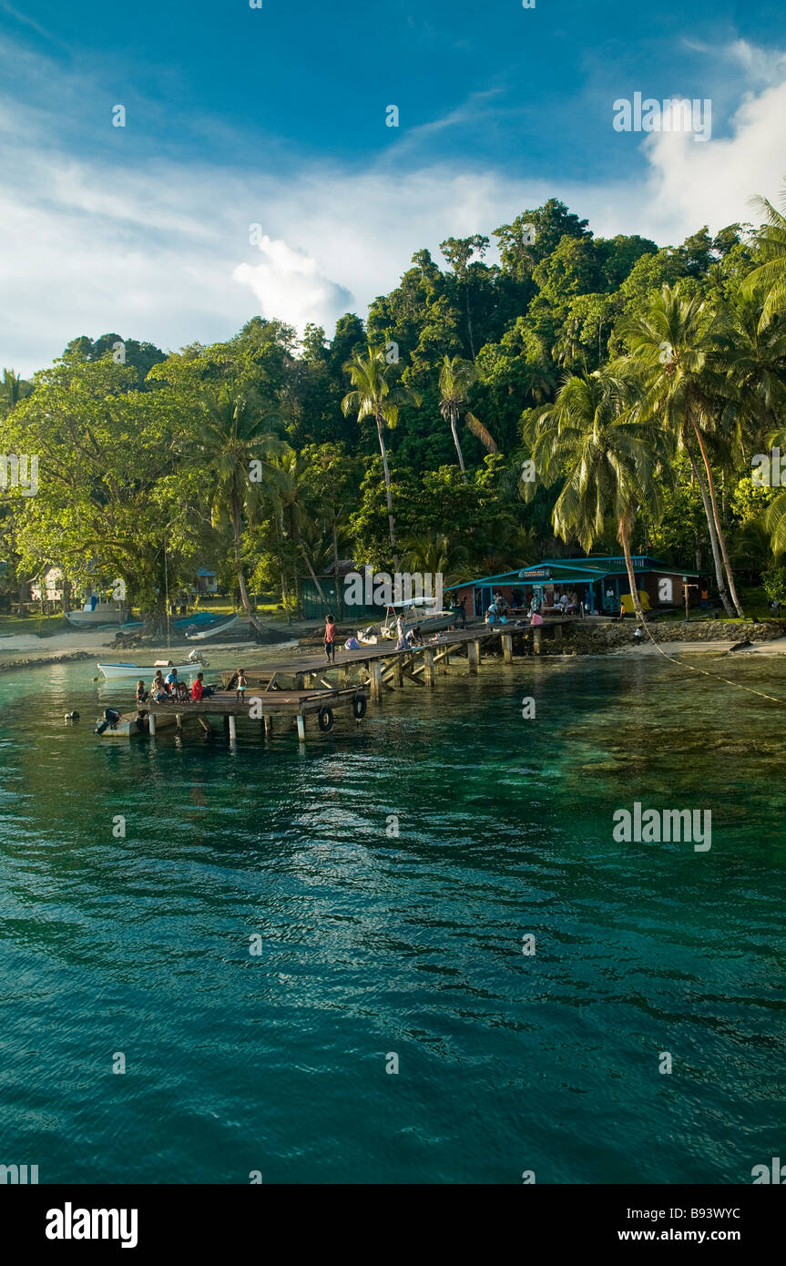 Beach and Coconut Palms Solomon Islands Stock Photo Alamy