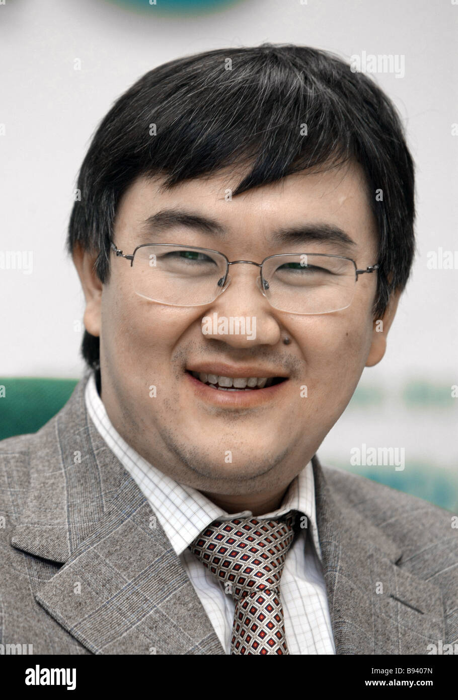 Igor Kim the chairman of the board of directors of URSA Bank at a news ...