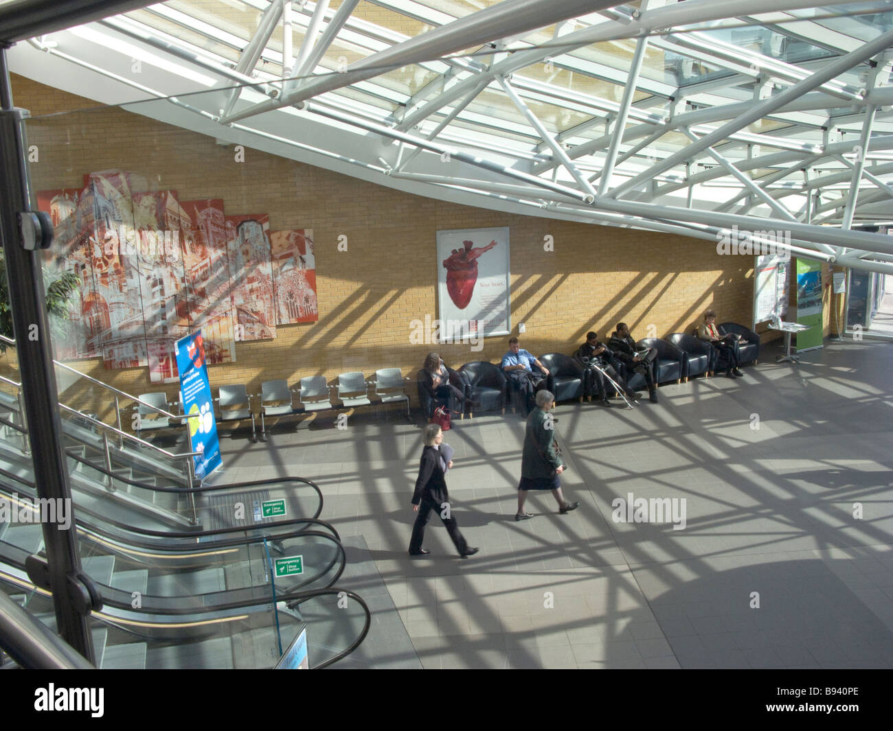 UK.Patients waiting inside Whittington hospital ,London.Photo by Julio