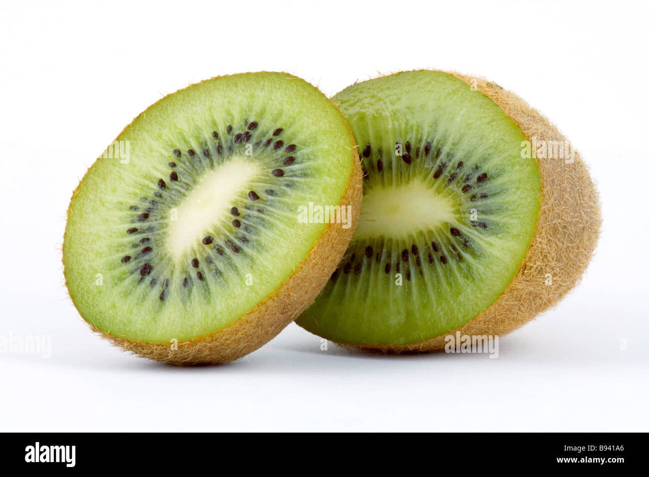 A freshly cut kiwi fruit Stock Photo