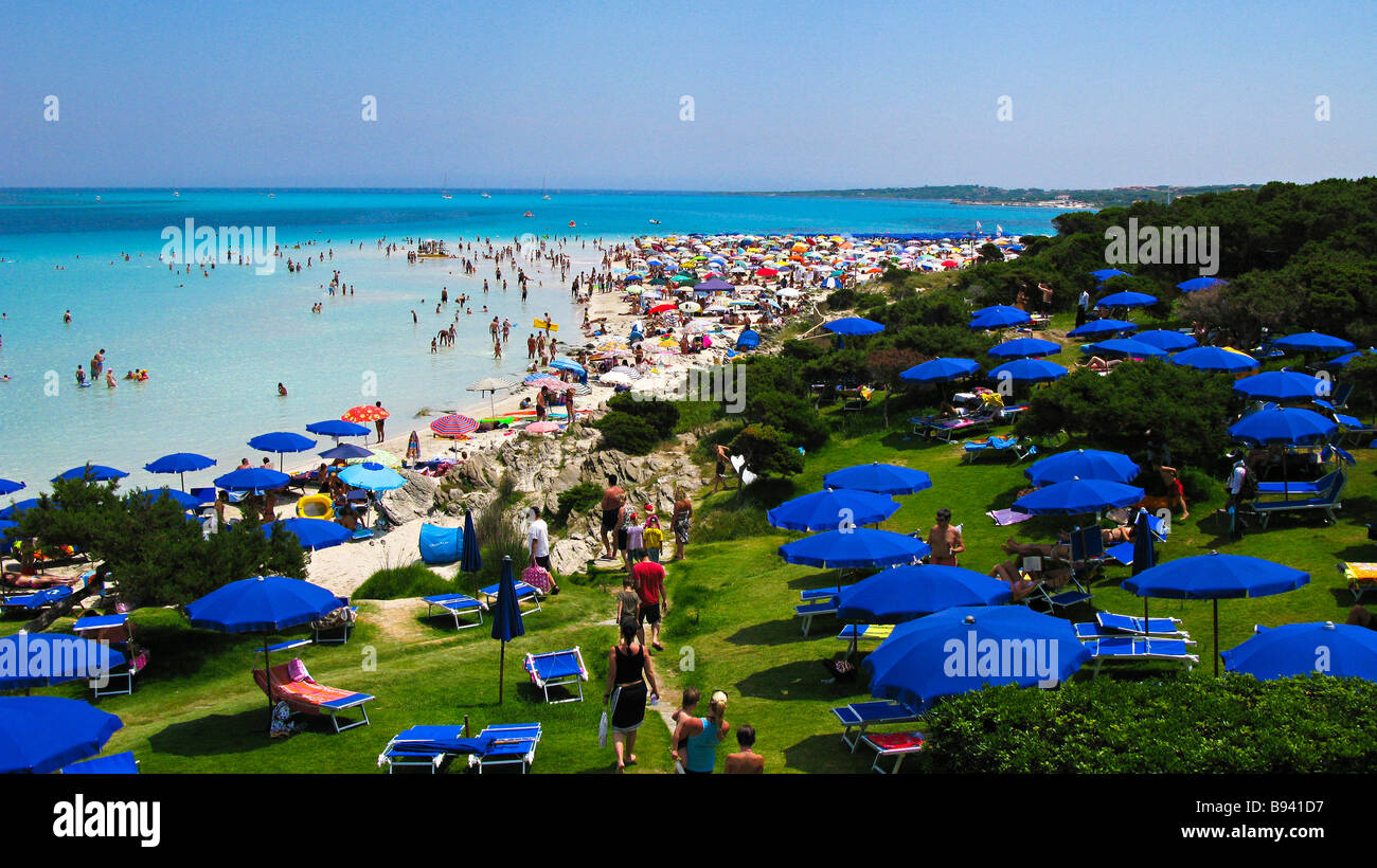 La Pelosa Beach Stintino Sardegna Italia Stock Photo