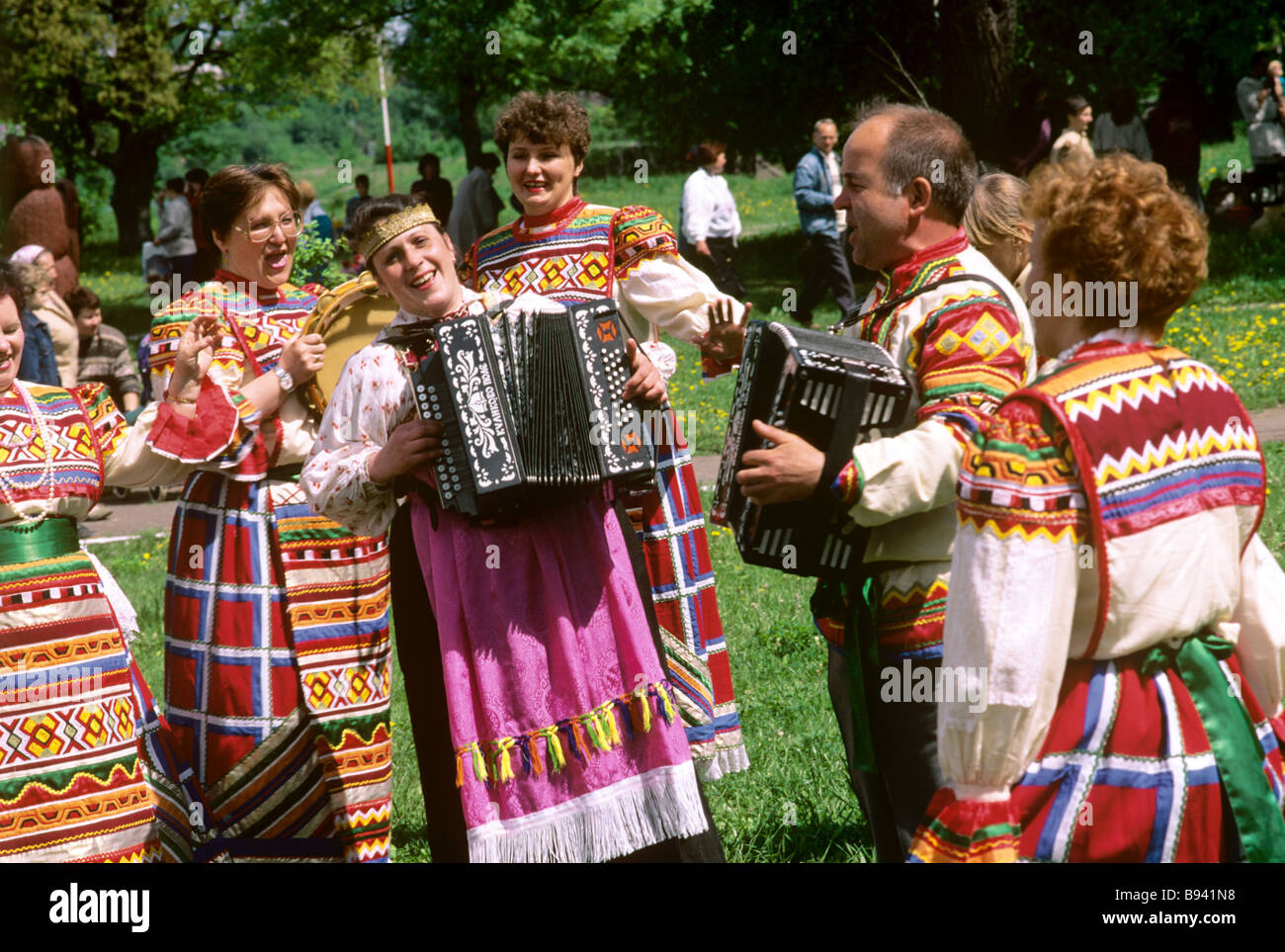 A Russian song ensemble performing on the Day of Slavonic culture in ...