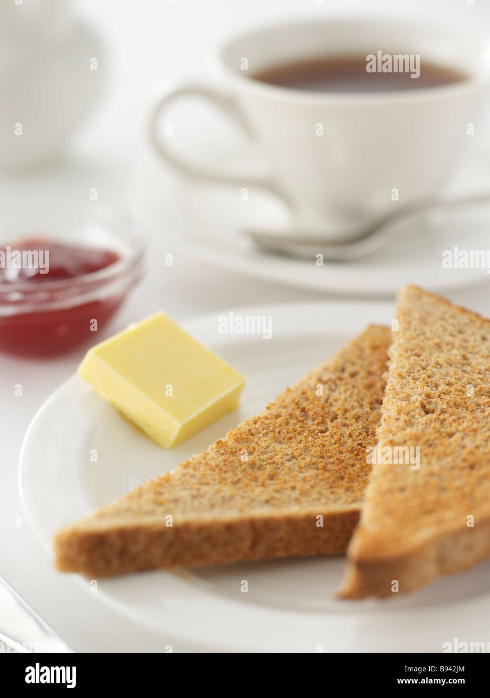 coffee and toast breakfast Stock Photo Alamy