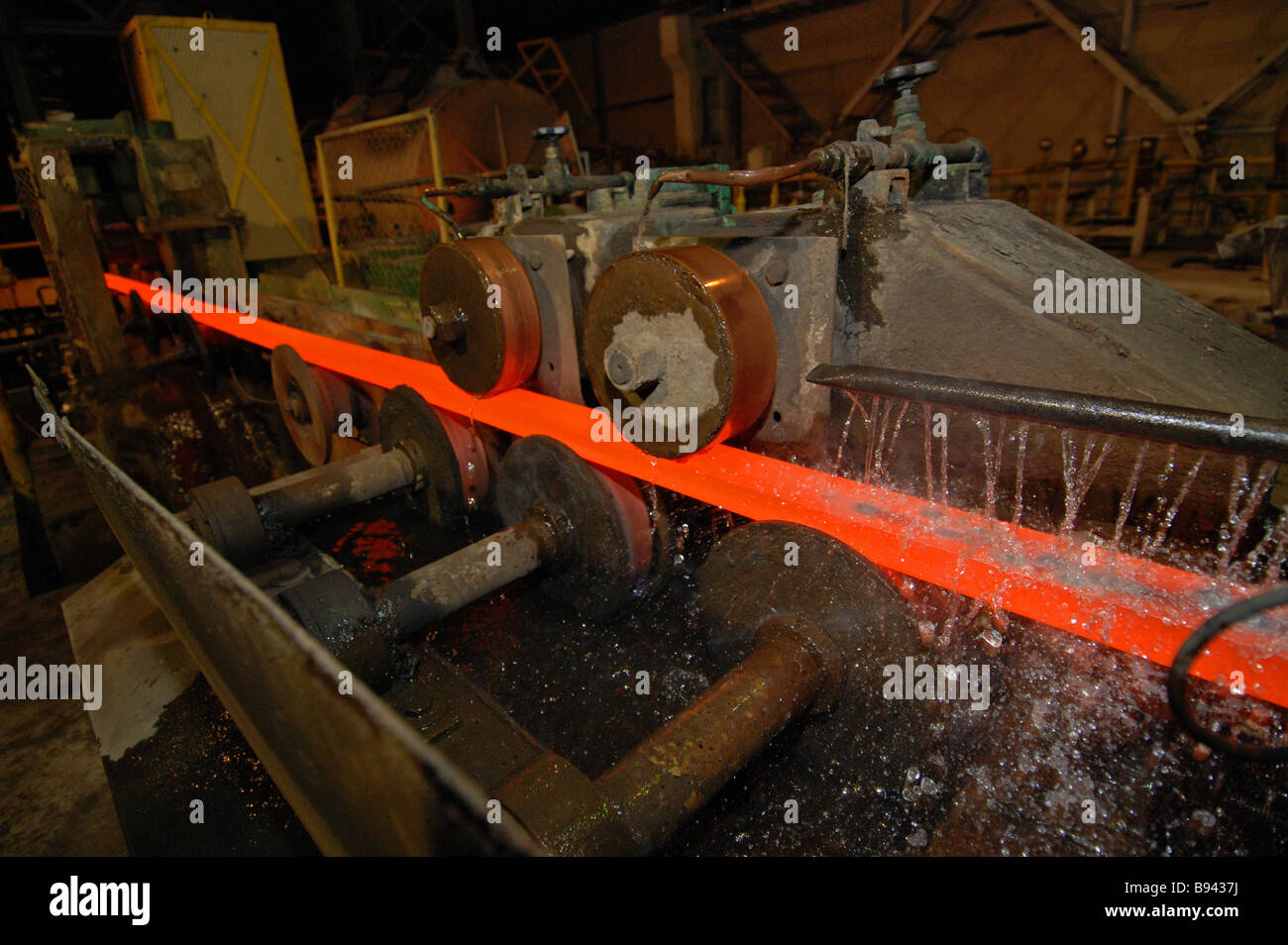 The copper wire rod shop at the Novgorod Metallurgical Plant company