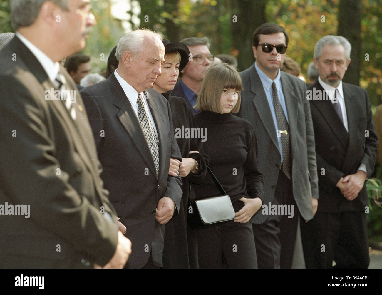 Mikhail Gorbachev second left with his daughter and granddaughter ...