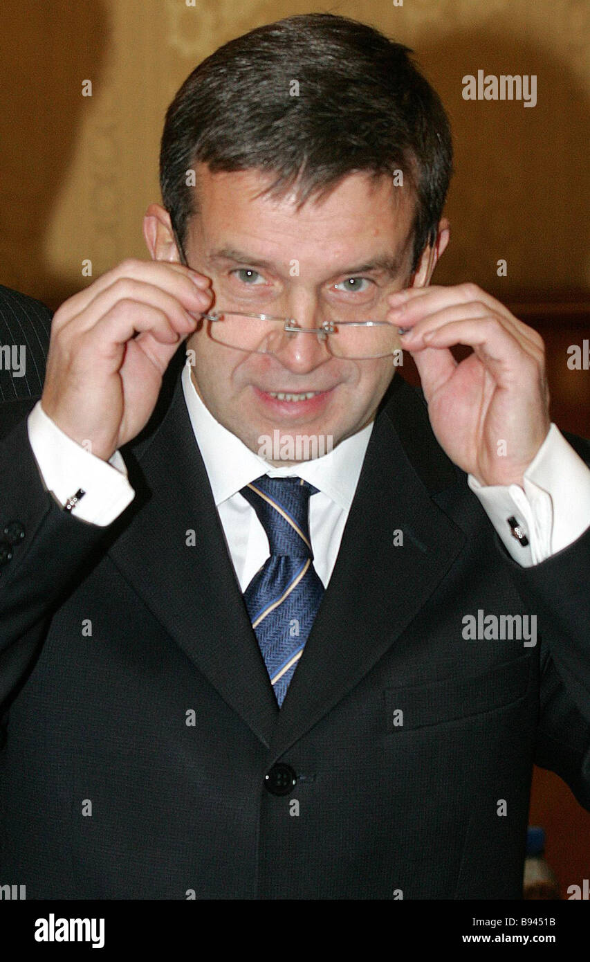 Mikhail Zurabov Russia s Health and Social Development Minister during