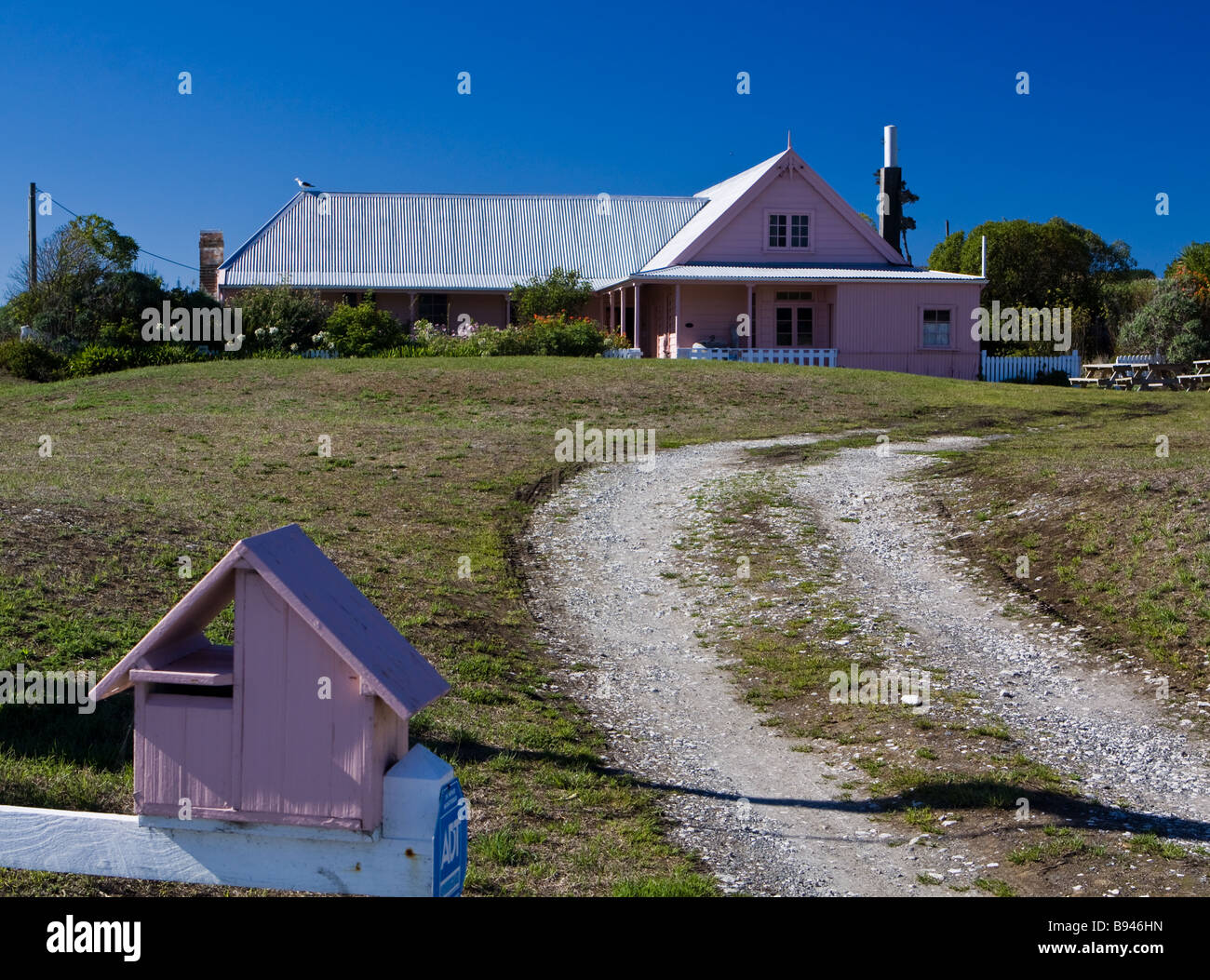 Fyffe House Early Whalers Cottage in Kaikoura New Zealand Stock Photo