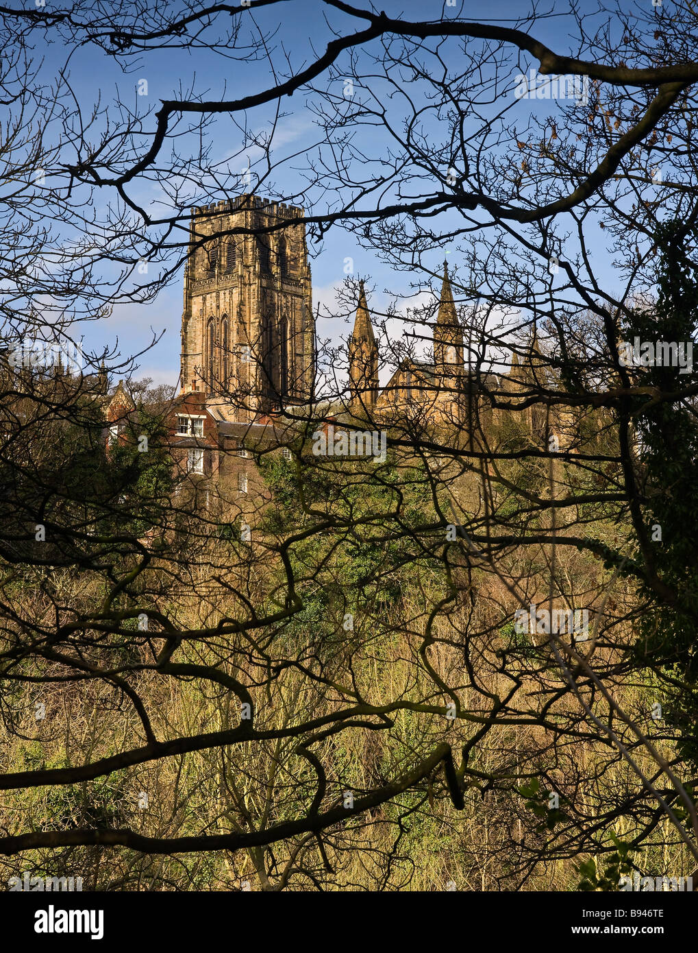 Durham Cathedral on the River Wear, UK Houses the Relics of St Cuthbert