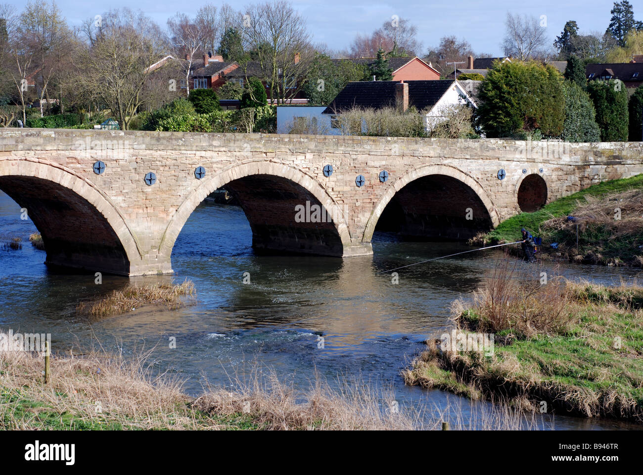 Bridge over River Avon, Barford, Warwickshire, England, UK Stock Photo