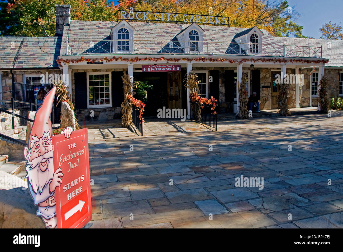 Visitor Center at Rock City Gardens on Lookout Mountain near Chattanooga TN Stock Photo