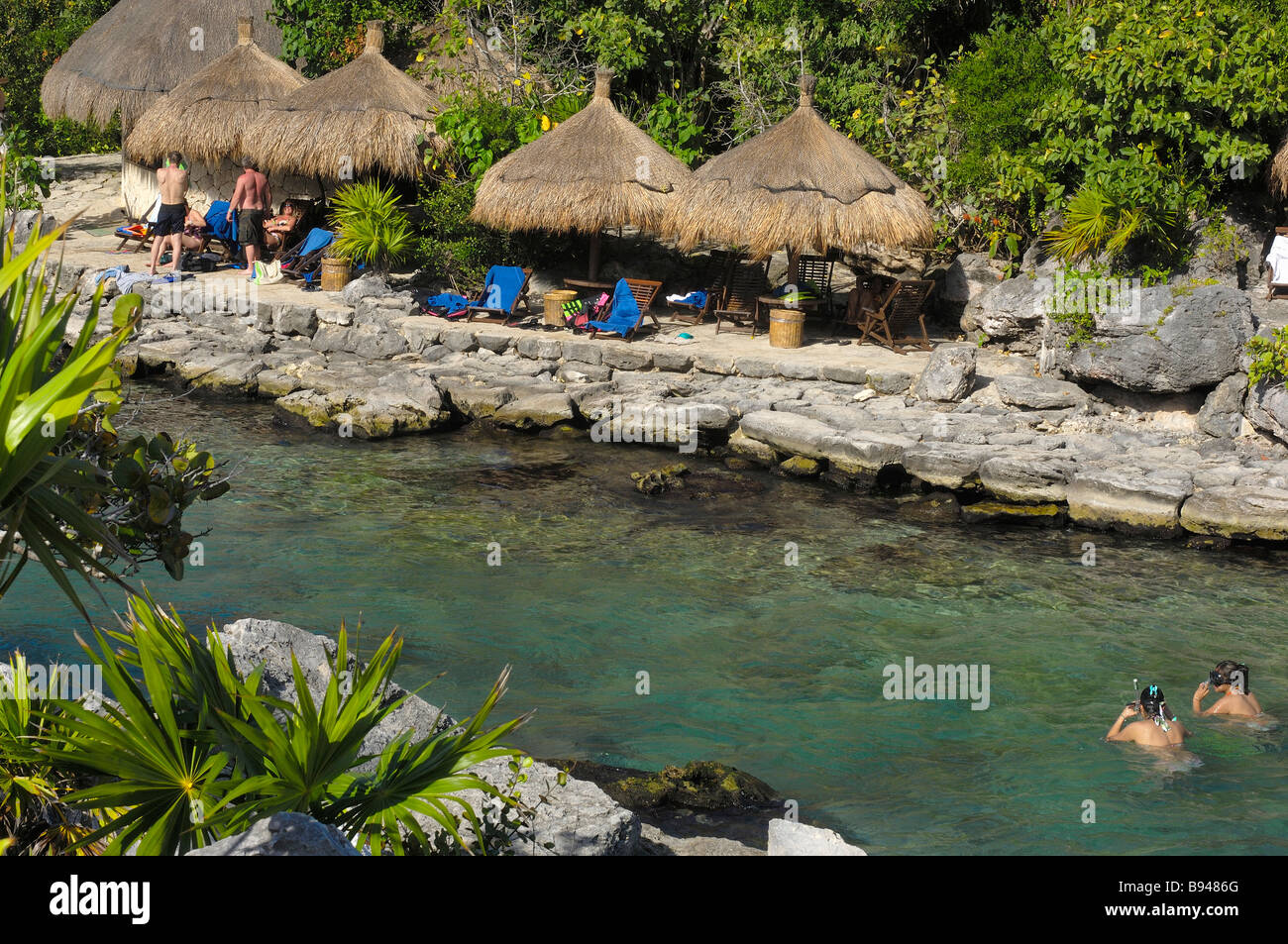 Snorkeling area Xcaret Eco archeological park Playa del Carmen Quintana