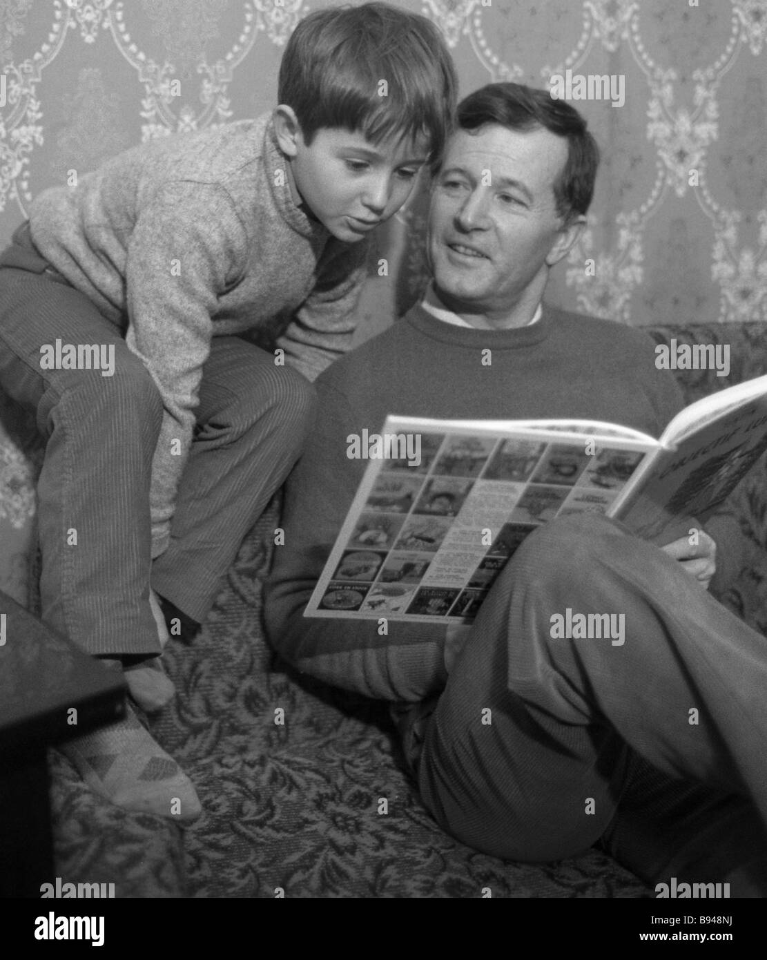 French astronaut Jean Loup Chretien right with his son Francois left
