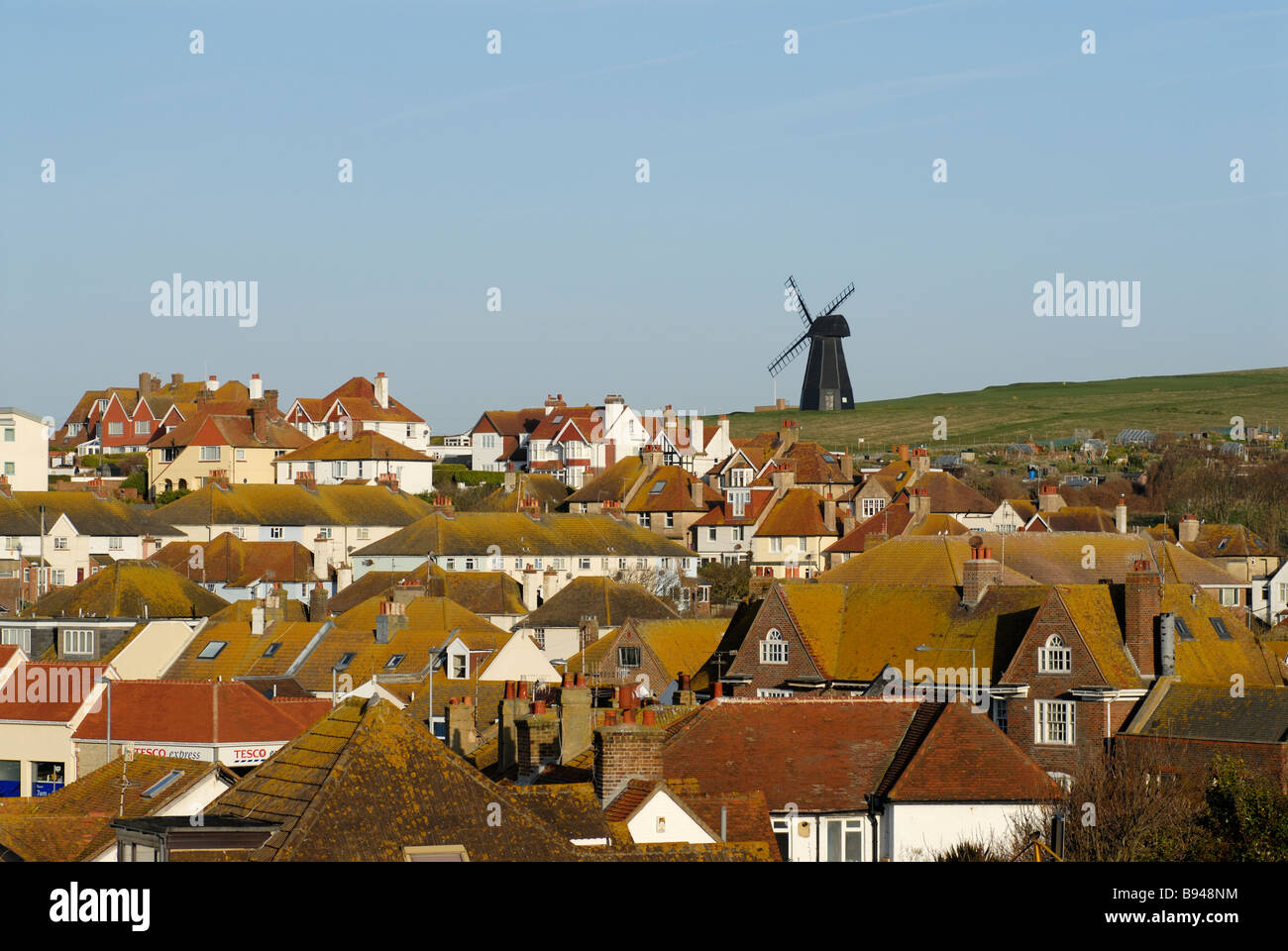 Rottingdean viewed from the east Stock Photo