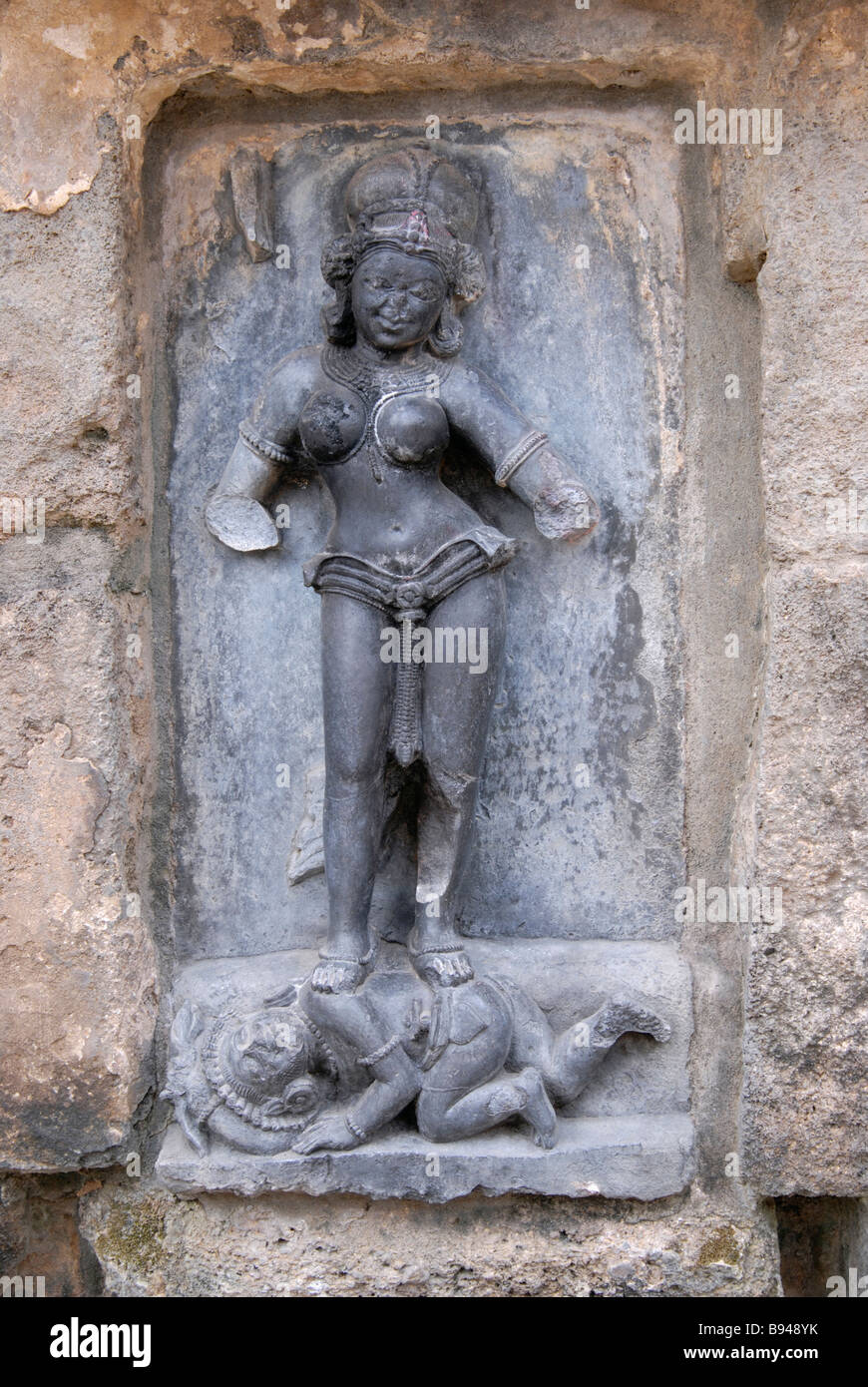 Hirapur Orissa, Yogini Temple, Yogini No.15- Charchika. Stock Photo