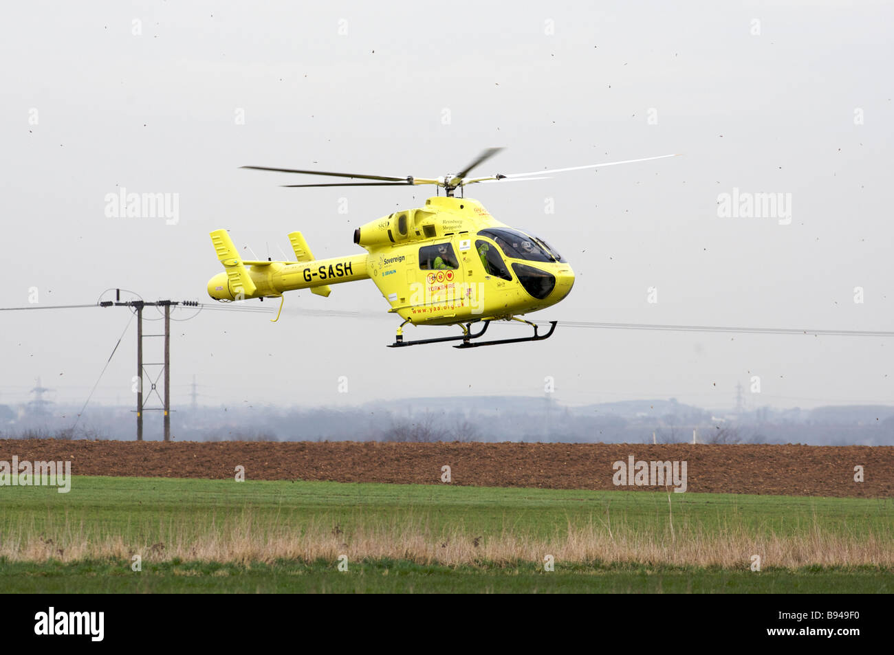 Yorkshire Air Ambulance MD 902 Explorer helicopter G-SASH Stock Photo