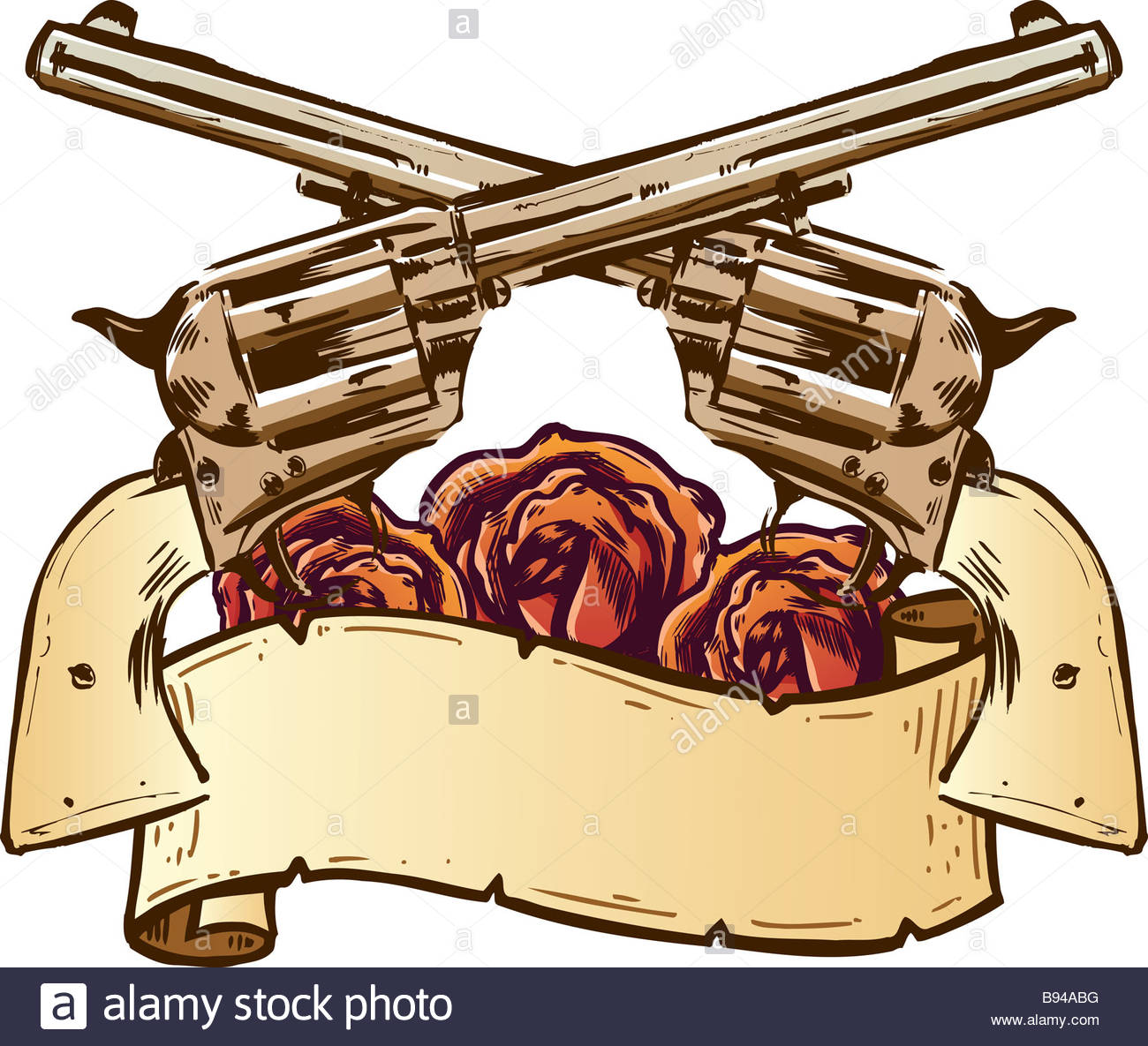 Guns And Roses Cut Out Stock Images Pictures Alamy