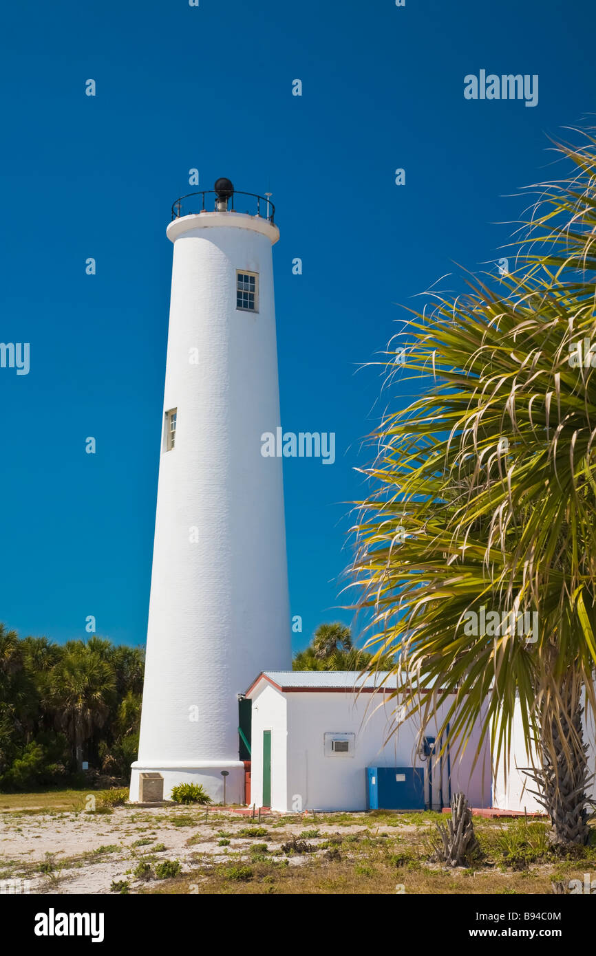 Lighthouse on Egmont Key State Park located at the mouth of Tampa Bay