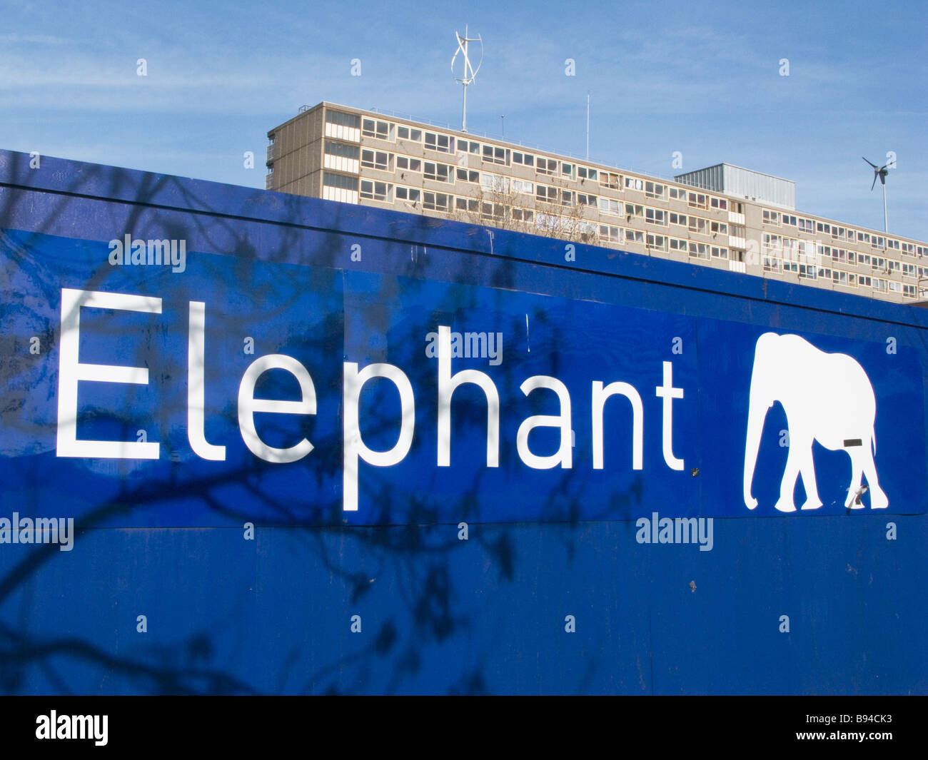 UK.Derelict housing estate being rebuilt in the Elephant and Castle