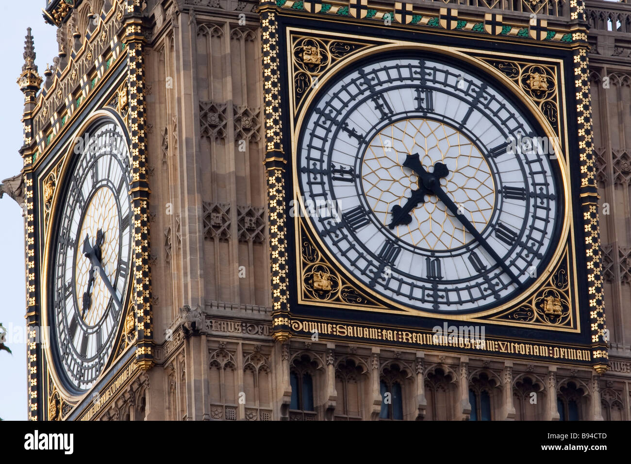 Close up shot of Big Ben (Great Bell), Houses of Parliament, London, England, UK Stock Photo