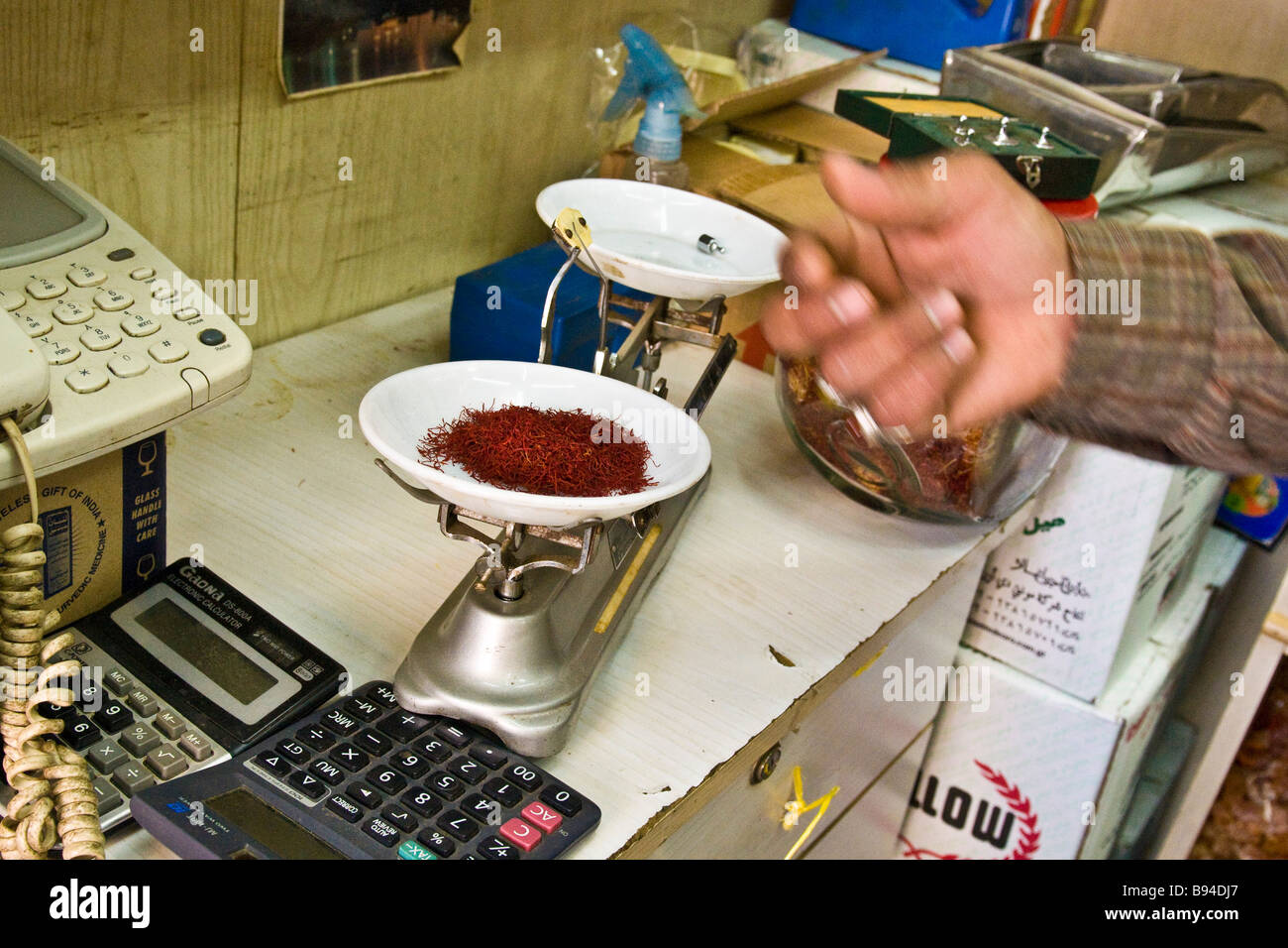 Saffron grocery market Deira Dubai United Arab Emirates Stock Photo Alamy