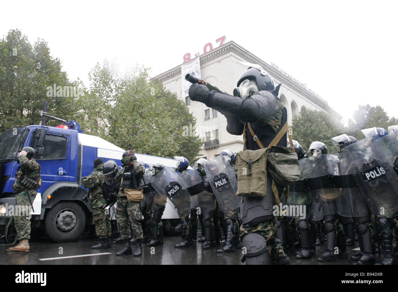 Police Disperse An Opposition Demonstration In Tbilisi Stock Photo - Alamy