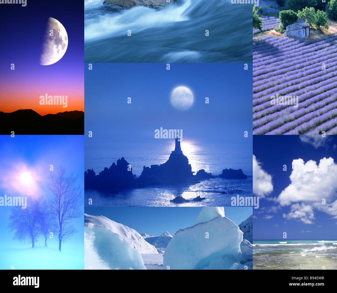 PHOTO ART: The Colour Blue (Composite) Stock Photo