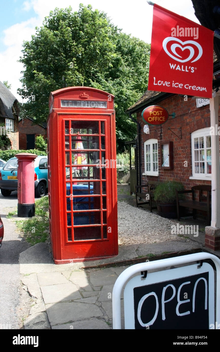 Village Post Office and telephone kiosk Stock Photo Alamy