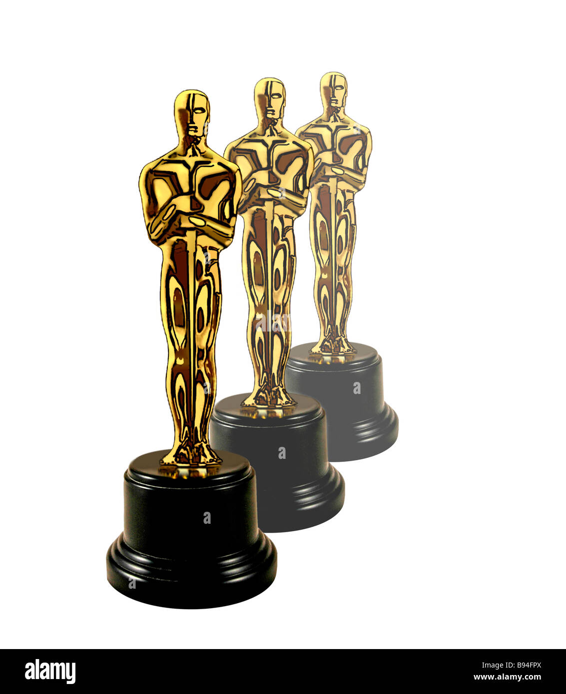 Replica of  Oscar statues.. Stock Photo
