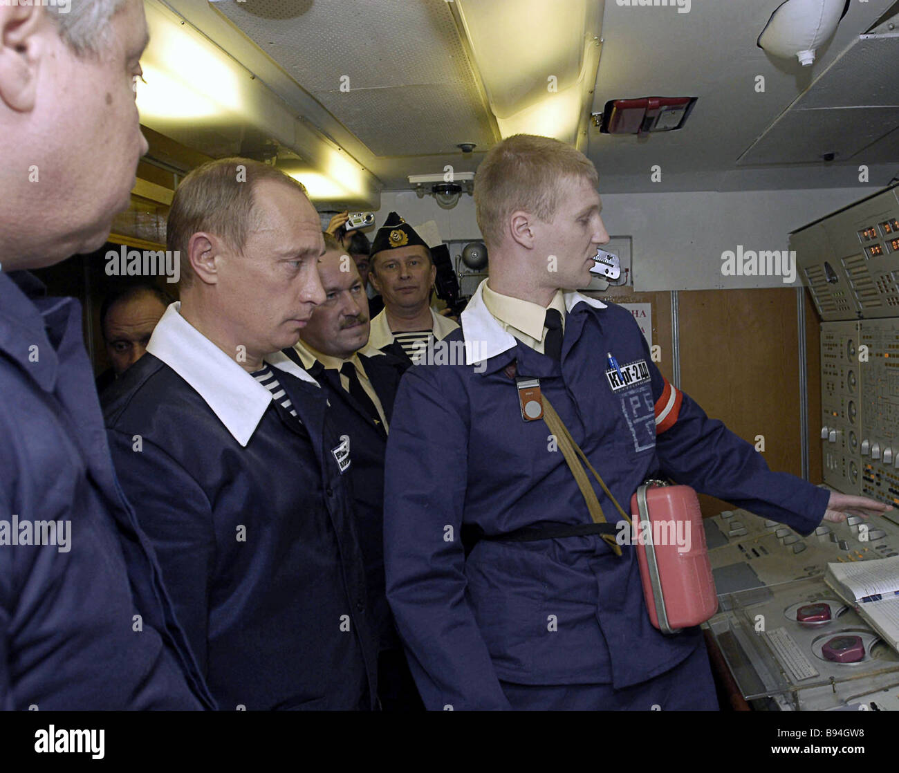 Russian President and Commander In Chief Vladimir Putin on a working ...