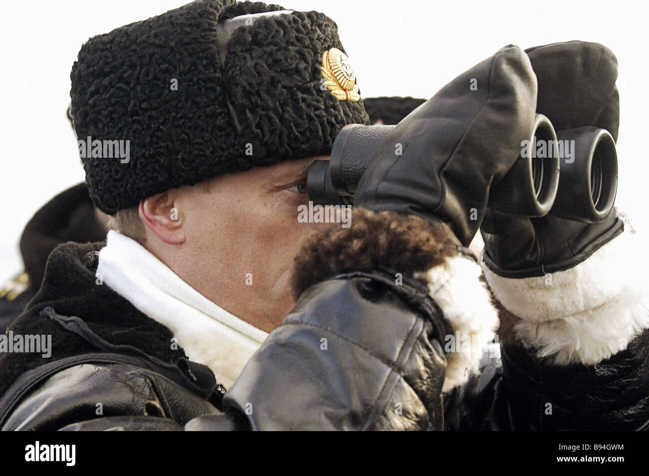 Russian President and Commander In Chief Vladimir Putin on a working ...