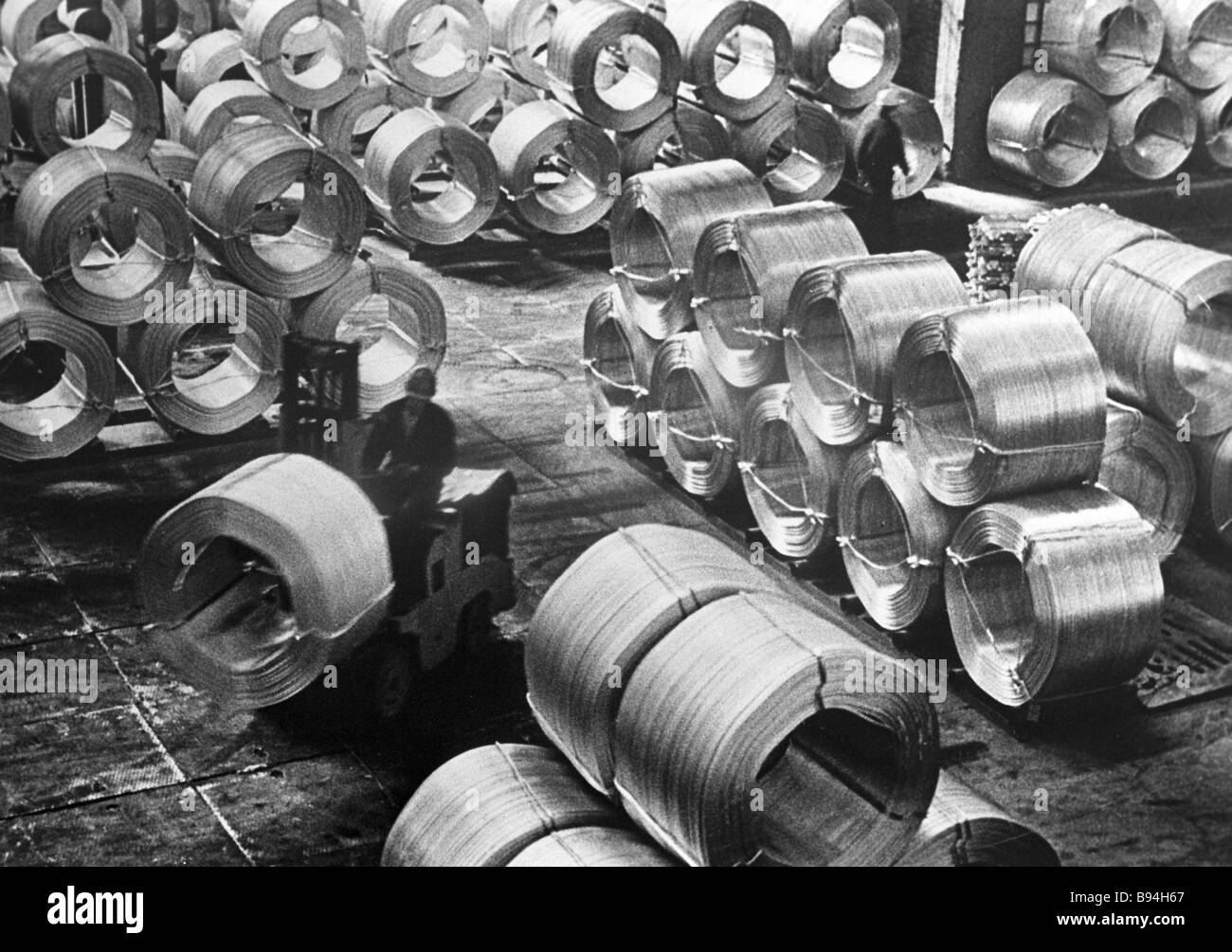 The finished product unit at Bratsk aluminium smelter Stock Photo Alamy