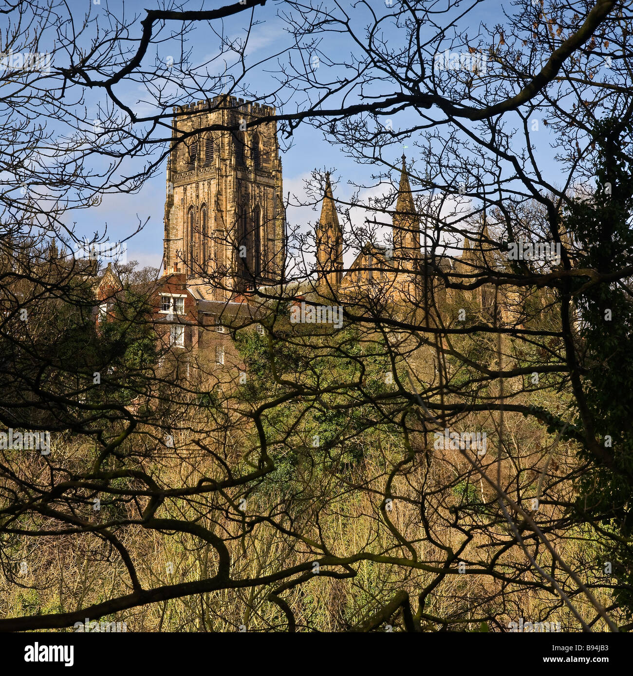 Durham Cathedral on the River Wear, UK Houses the Relics of St Cuthbert