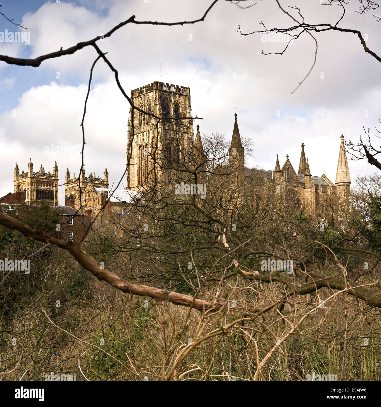 Durham Cathedral on the River Wear, UK Houses the Relics of St Cuthbert