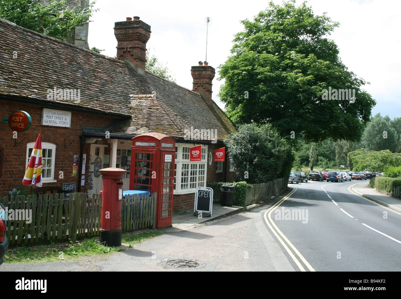 Clifton Hampden village street scene with general stores & Post Office