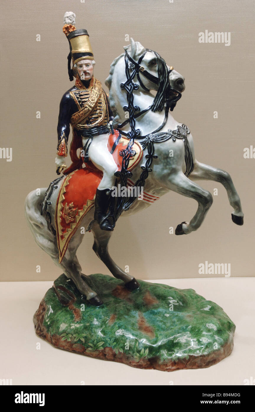 A sculpture An Officer from Life Guards of Hussar Regiment the beginning of Alexander I reign 1980 from the collection of Stock Photo