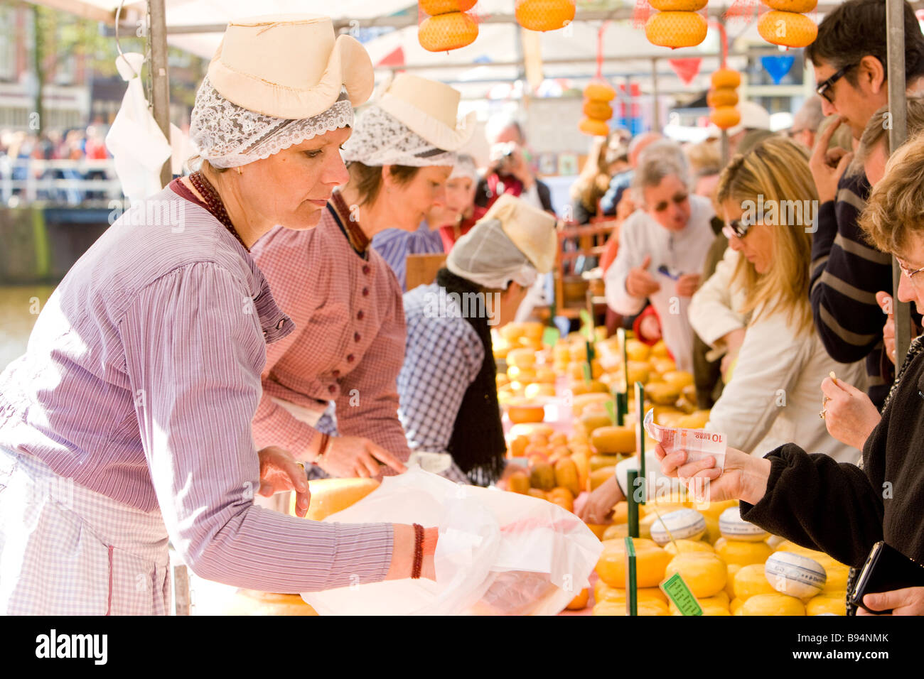 cheese market Alkmaar Netherlands Stock Photo